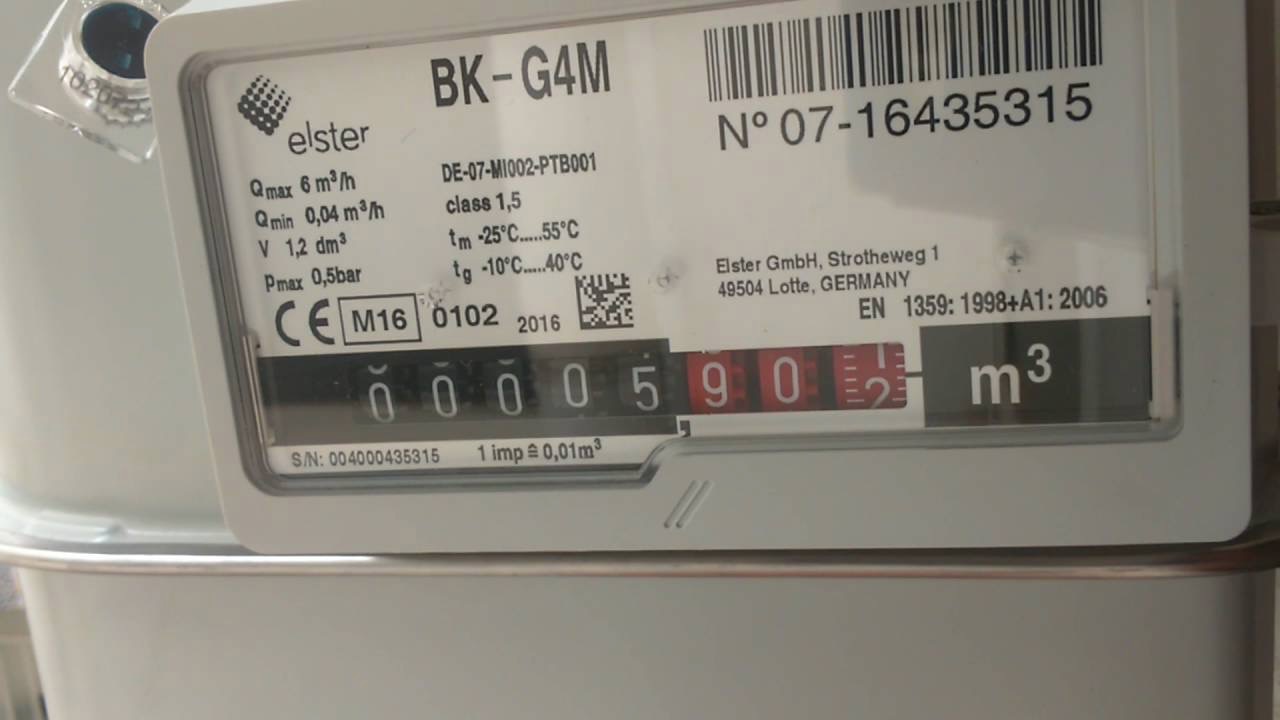 My Elster BK-G4M analog gas meter